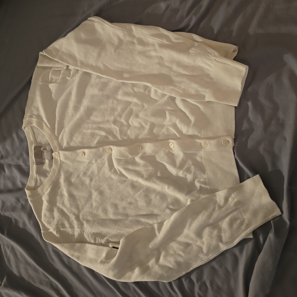 H&M White Medium Cardigan